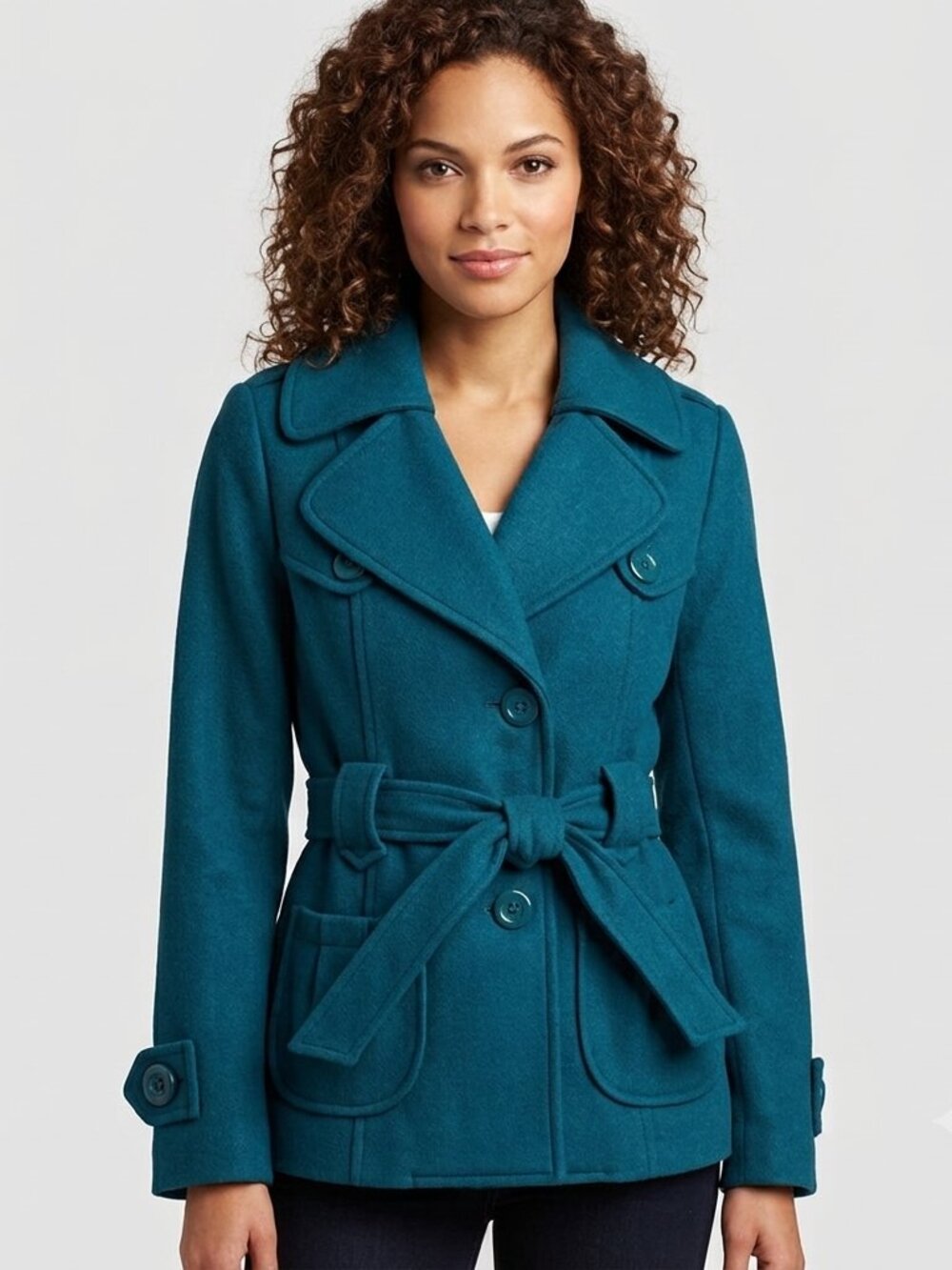 Stunning Winter Emerald Peacoat.